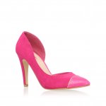 Miss KG Sophie Pink Suedette High Heel Court Shoes