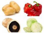 Cheap Vegetables : Cabbage Red Peppers £0.19,Flat Mushrooms £0.37, 2.5 kg Potatoes £ 0.59