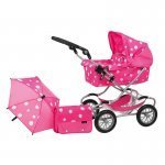 Mamas & Papas Xcel Dolls Deluxe Pram Set for ages 5-10yrs in Strawberry Snow Del
