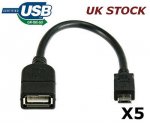 &pound;1.49 Delivered! 5x PREMIUM On The Go OTG USB Cables Micro USB to USB for plugging in your USB devices on the go &pound;1.49 Ebay