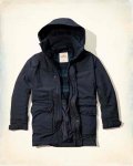 Hollister Flannel Lined Nylon Parka with code