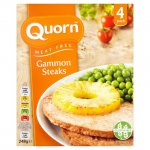 Quorn Meat Free Gammon STYLE Steak (Pack of 4 = 248g) (Gluten Free)