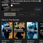 (Almost) Complete Bourne 4-Film Collection HD iTunes £9.99