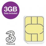 Three 3GB Pay As You Go Data Sim &ndash; Nano