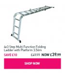 4x3 Step Multi Function Folding Ladder with Platform 3.56m - £39.99 @ Maplin