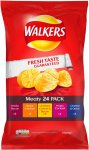 Walkers Crisps Variety or Meaty (24 x 25g Packs)