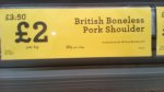 Morrisons boneless pork joint a kg in Speke branch