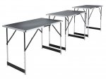 Three foldable tables