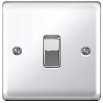 Wickes 10AX Light Switch 1 Gang 2 Way Polished Chrome - 2 Pack / C&C