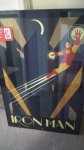 Iron Man Art Deco Print on Wood 24 x 36 inches