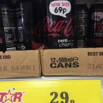 Coke Zero Cherry large 500ml cans