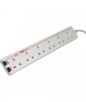 Masterplug 6 Socket Surge Protected Extension Lead - 1m