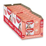 Huggies Soft Skin Baby Wipes - 20 Packs of 56 Wipes - Total 1120 Wipes Subscribe and Save