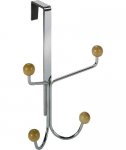 Simple Value 4 Over Door Coat Hooks - Silver