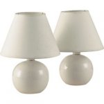 Simple Value Pair of Bedside Lamps - Cream C&C