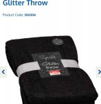 Glitter throw 160x200cm b & m