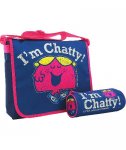 Little Miss Chatty Messenger Bag & Pencil Case - Navy
