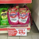 6 packets Seabrooks crisps Prawn Cocktail or Canadian Ham