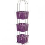 ColourMatch Chrome 3 Drawer Caddy - Purple Fizz