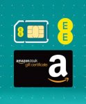 EE 4G SIM only 16g double speed 4G data U/L mins U/L txts £19.99, 12m contract (239.88 + £90 Amazon voucher) @ EE (£12.49/mth after voucher - £149.88 for the whole year)