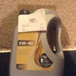 Tesco 5W-40 fully synthetic motor oil 2L (Sunderland Metro)