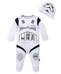 Babies 100% Cotton Star Wars Storm Trooper All in One with Hat C&C