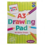 Hobby World A3 Drawing Pad (80 Sheets) / Hobby World 15 Colouring Pencils
