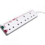 Masterplug 4 Socket Surge Protected Extension Lead 5m