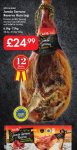 Jamon Serrano Reserva Ham Leg - 6.5kg /7.5kg - LIDL - Includes Stand and Knife for Carving - 12 Months Matured