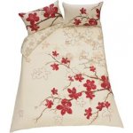 Argos Blossom Red and Cream Bedding Set - Kingsize