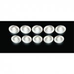 10 PACK WICKES FIXED DOWNLIGHT BRUSHED CHROME & WHITE, GU10 & GU5.3 WITH BULBS £4.99 C&C @ Wickes