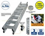 Workzone 4.7 Metre Triple Extension Ladder