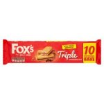 Fox's triple biscuit bars 10pk for x2