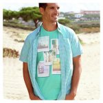 Cherokee Mens Surf Graphic 100% Cotton T-Shirt All Sizes