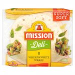 Mission deli wraps @ Tesco wheat n white or wholemeal
