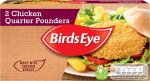 Birds Eye Chicken Quarter Pounders (2 in pack = 227g) x2