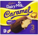Cadbury Dairy Milk Caramel Ice Cream on a stick (3 x 100ml) / Cadbury Ice Cream Dairy Milk Swirl on a stick (3 x 100ml) / Oreo Ice Cream on a stick (3 x 100ml)