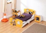 Kidsaw JCB Bed, Toy Box and Bedside Cabinet with code