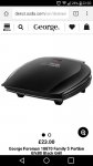 George Foreman 18870 Family 5 portion grill in Asda