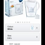 &pound;8.00 BRITA Marella Water Filter Jug, 2.4 L - White