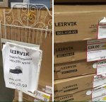 Leirvik ikea double bed frame Head + Footboard only)£3.50 instore