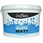 10L Crown Pure Brilliant Matt WHITE & MAGNOLIA Emulsion Paint @ B&Q - Online & Instore
