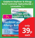 Hay fever remedies 39p @ Savers