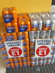 Bargain 4 pack irn bru or rubicon cans nationwide