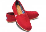 TOMS Shoes Red Canvas Classic Espadrilles Casual Slip On Flats Loafers (&pound;2.99 del Free over &pound;20)