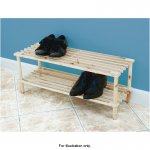 2 Tier Wooden Shoe Rack