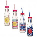 Plastic Printed Retro Bottle with Straw @ b&m. 50p deals in comments