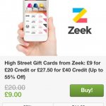 Zeek vouchers £9.00 @ Groupon * Pls DO NOT offer or request referrals