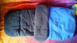 Blue or pink fleece lined footmuff
