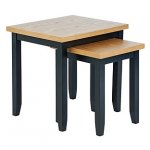 Hygena Luna Nest of 2 Tables - Black